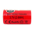 Venta caliente Universal Aw18350 700mAh 3.7V Lithium Titanate seco de la batería